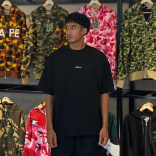 BRANDNEW Off-White Scribble Embroidered Arrow Black Tee (Large)