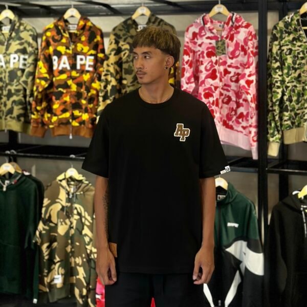 BRANDNEW AAPE BY *A BATHING APE® Embroidered Logo Black Tee (XL)