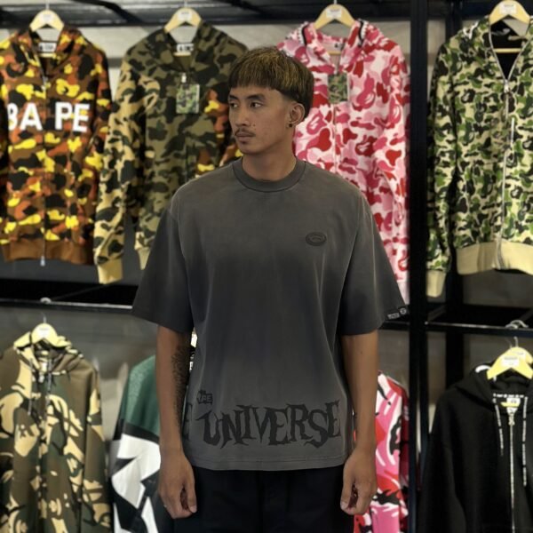 BRANDNEW AAPE BY *A BATHING APE® Graphic Washed Gray Tee (Medium)