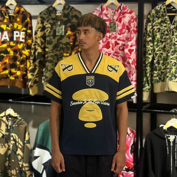 BRANDNEW AAPE BY *A BATHING APE® Sport Navy Blue Jersey (Large)