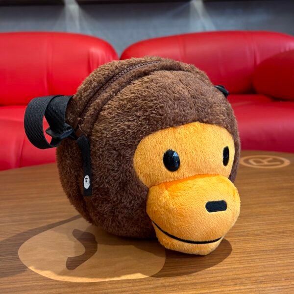 BRANDNEW BAPE Kids Baby Milo Face Plush Doll Shoulder Bag