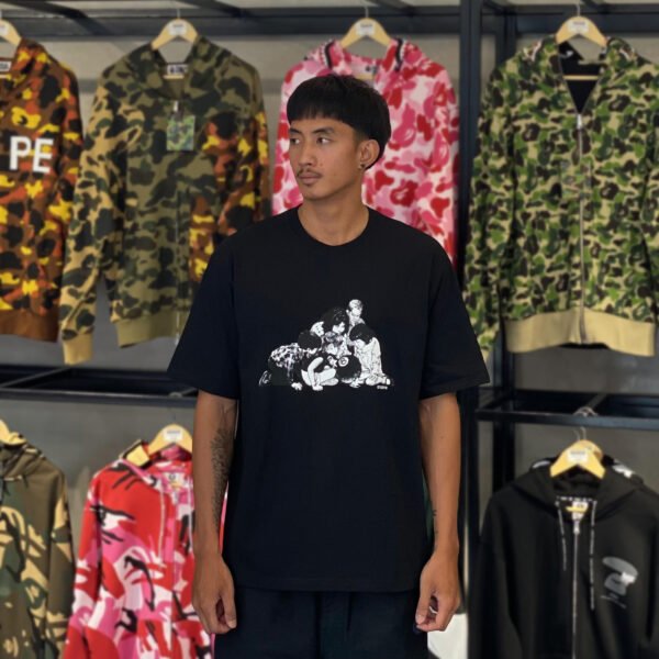 BRANDNEW STUSSY Kids Black Tee (Large)