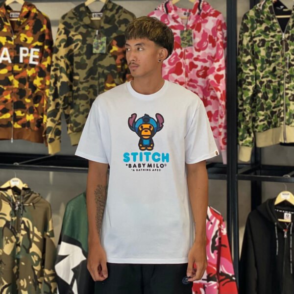 BRANDNEW BAPE x Disney Stitch Baby Milo White Tee (XL) - SOLD
