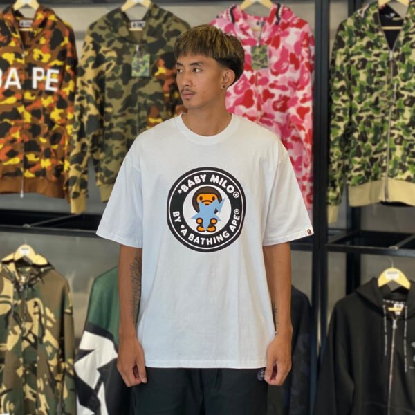BRANDNEW BAPE Baby Milo STA Relaxed Fit White Tee (XL)
