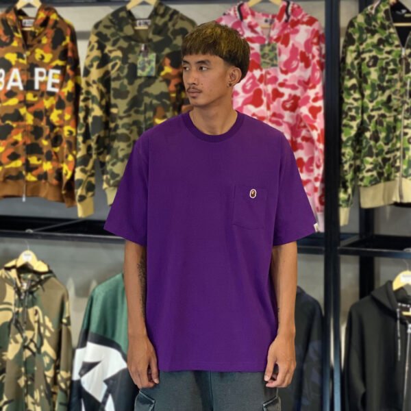 BRANDNEW BAPE One Point Relaxed Fit Purple Tee (Large)